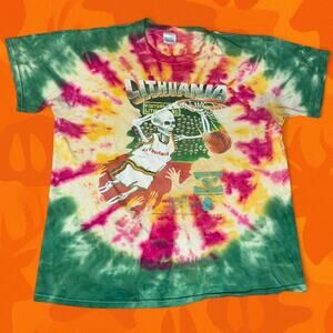 Vintage 2000 Lithuania Basketball "The Other Dream Team" Tie-Dye Tee